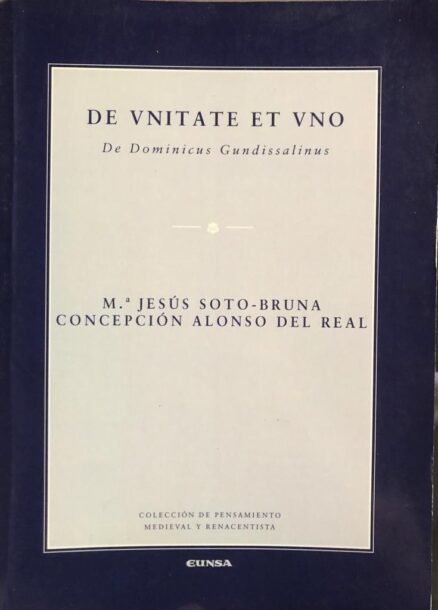 De Unitate et Uno: de Dominicus Gundissalinus