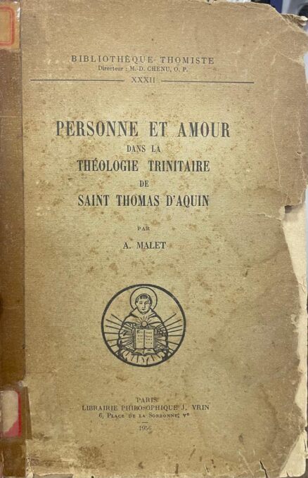 Personne et amour dans la Théologie Trinitaire de Saint Thomas d´Aquin