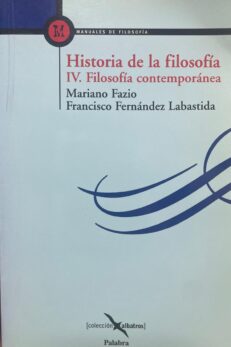 Historia de la Filosofía IV. Filosofía Contemporánea,