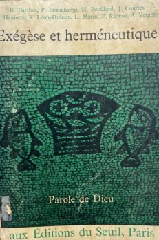 Exégèse et hermenéutique