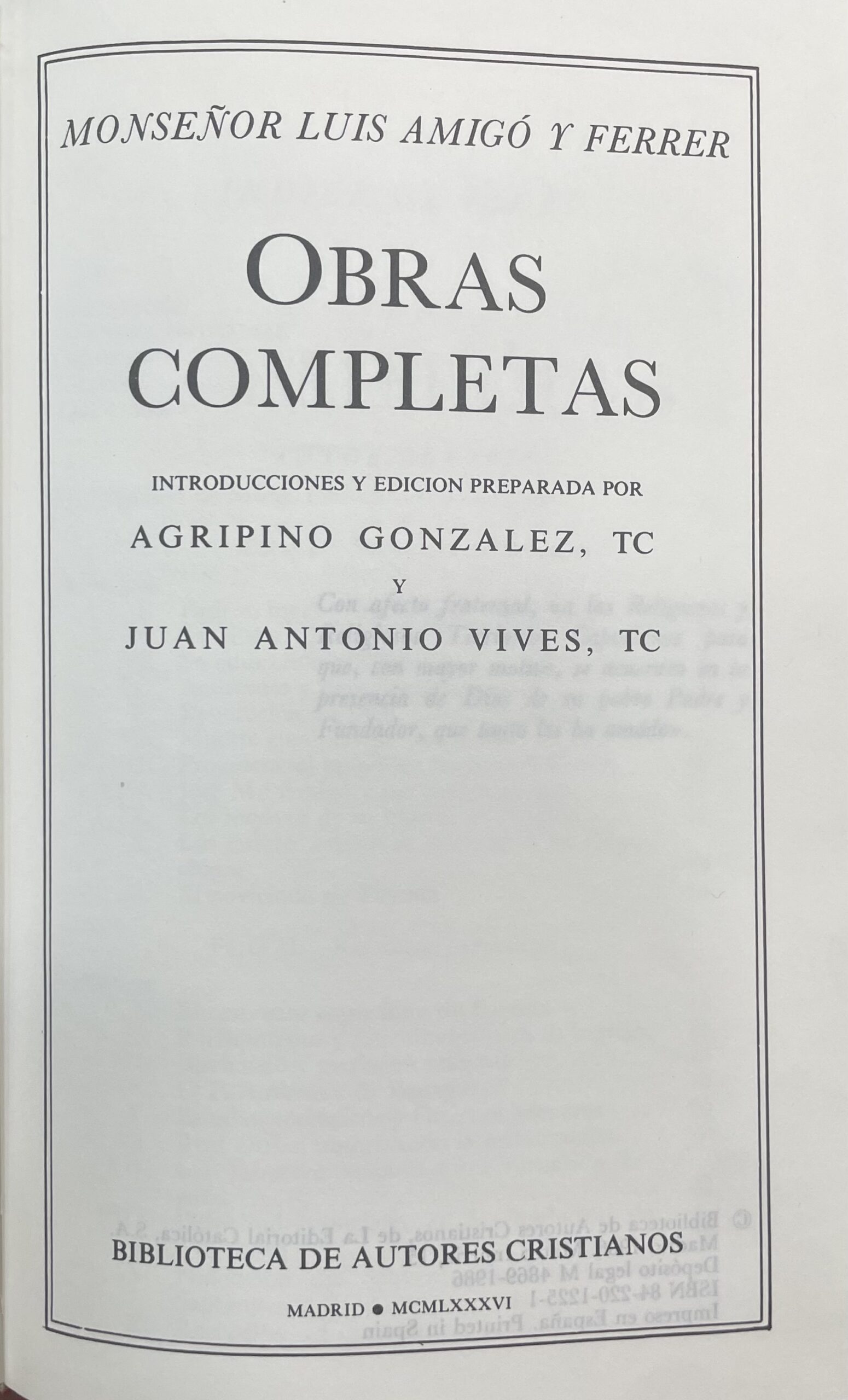 Obras Completas Amigó OBRAS COMPLETAS - Imagem 1