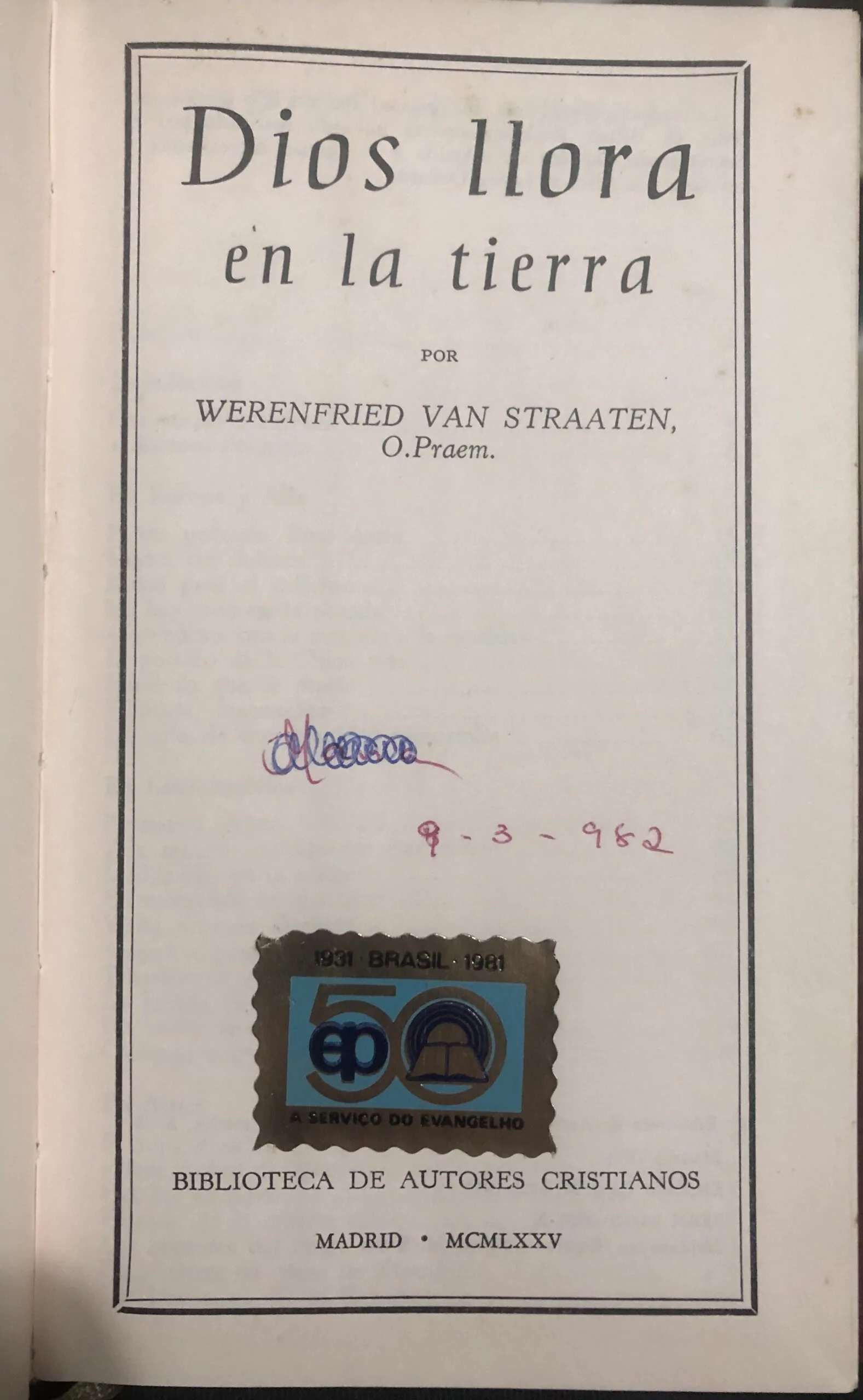 Dios llora en la tierra